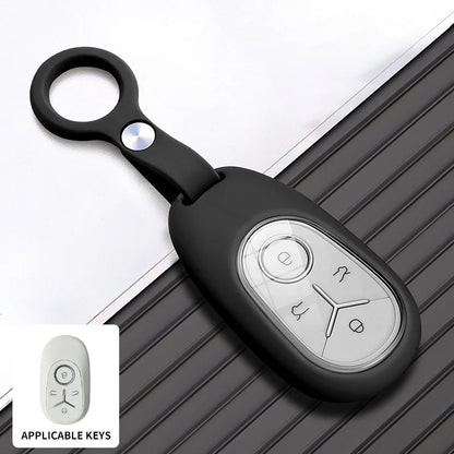 Geely EX2 Proton e.MAS 5 liquid silicone key cover - material close-up