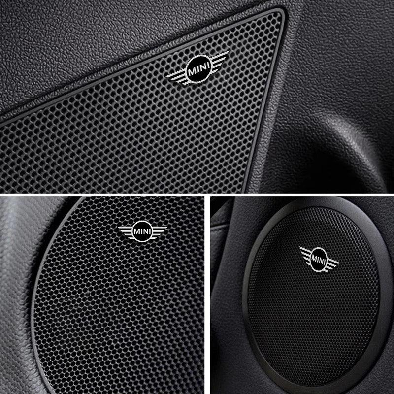 5Pcs/10Pcs Mini Aluminum Car Decorative Stickers For MINI Cooper R56 F56 R50 JCW Cabrio Aceman Countryman Clubman WORKS Roadster - 5pcs MINI