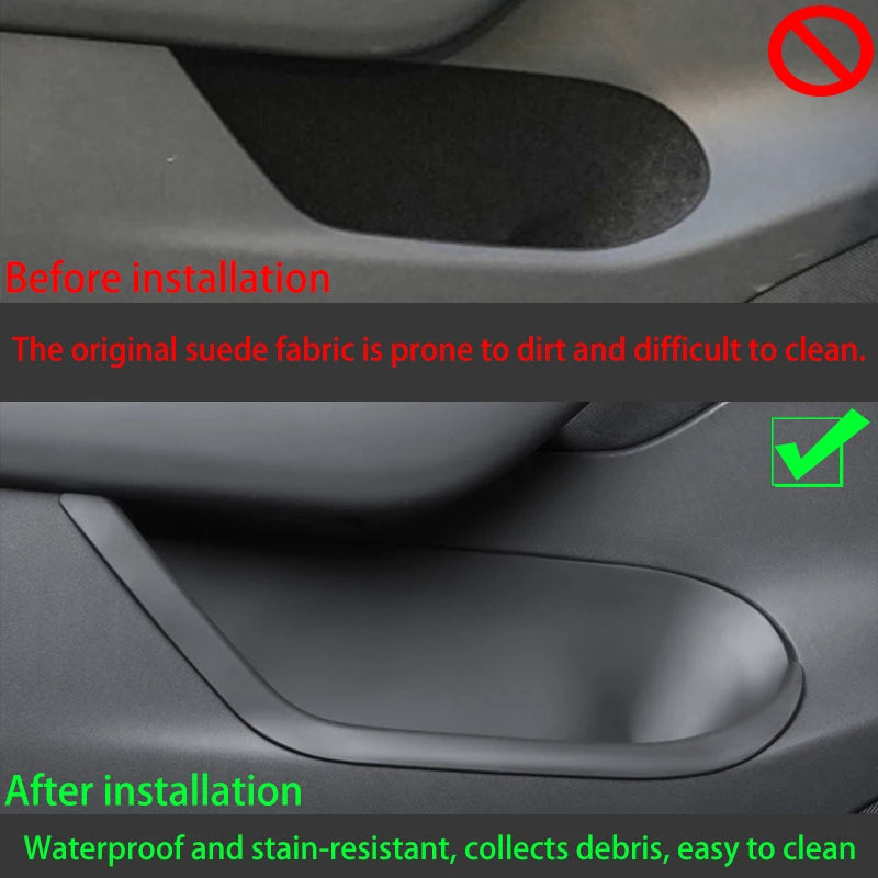 Tesla Model Y Juniper 2025+ TPE Door Storage Tray Set Front & Rear