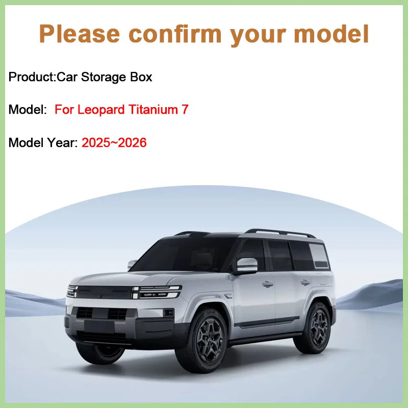 BYD Ti7 Centre Console Armrest Storage Organiser