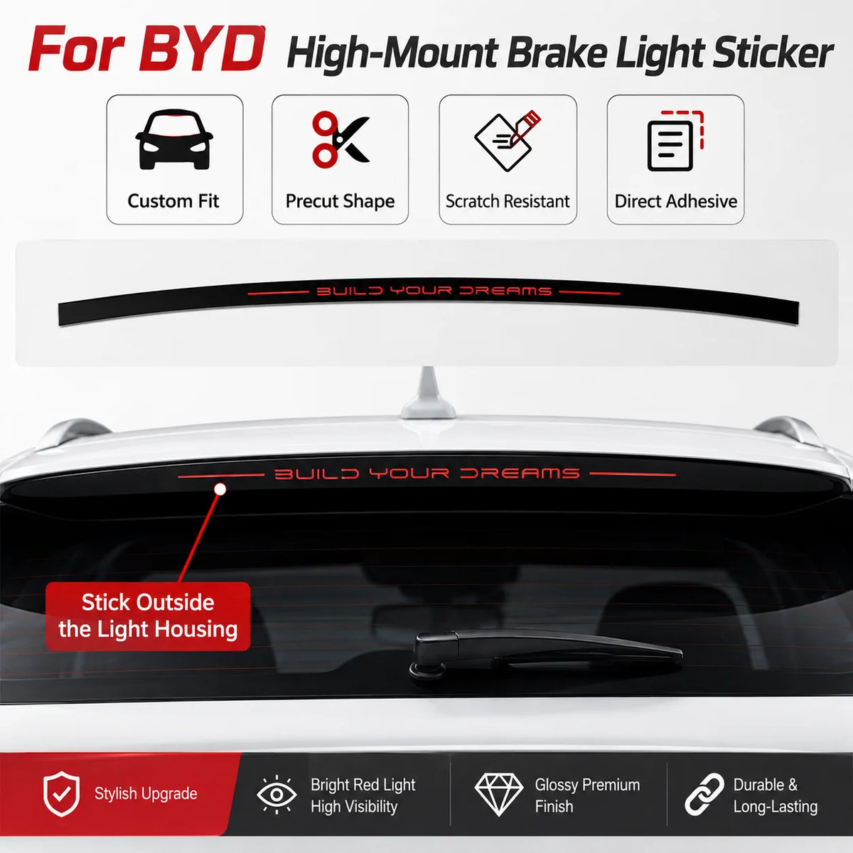BYD Seal U and Song Plus Third Brake Light Decal