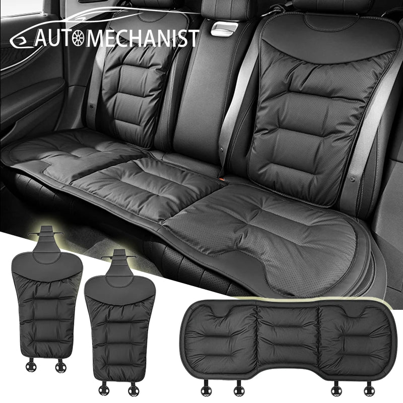 AUTOMECHANIST Nappa Leather Car Seat Covers Universal 5-Seat Set