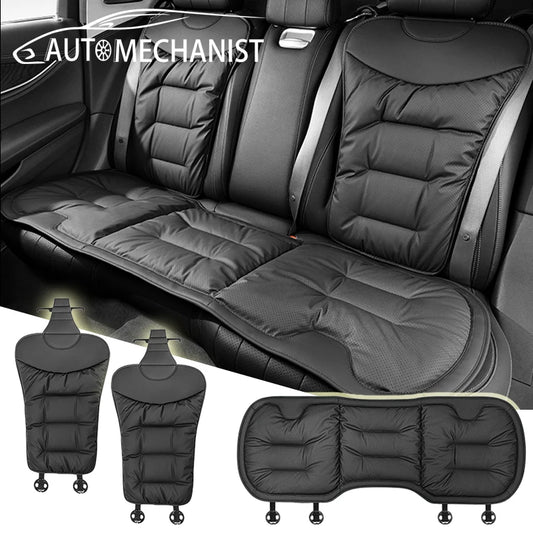 AUTOMECHANIST Nappa Leather Car Seat Covers Universal 5-Seat Set