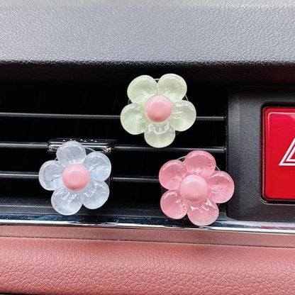 6pcs Flower Aromatherapy Car Air Vent Clips - Colorful Auto Fresheners