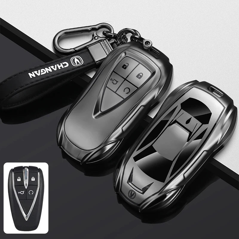 Changan Smart Key TPU Protective Case – UNI, CS & Oshan Series - Style B Gun Gray