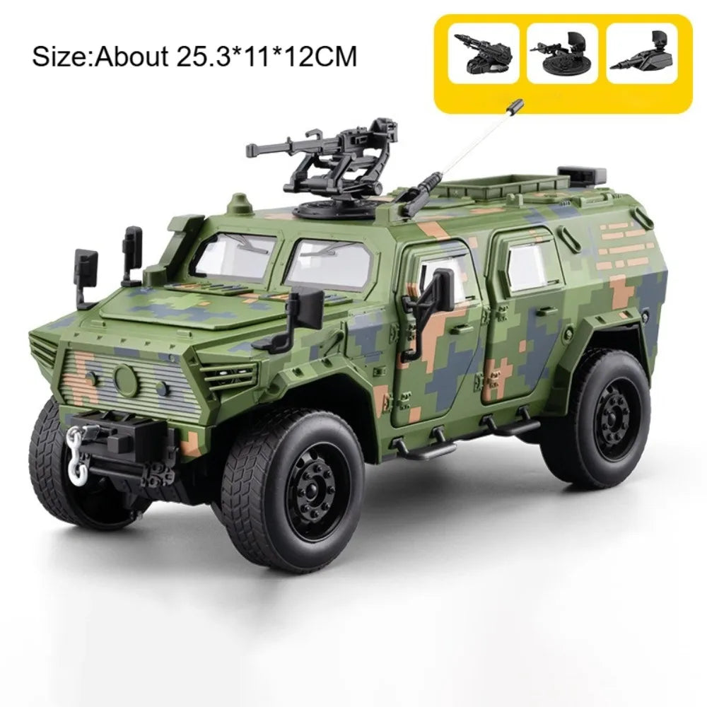 Armored Car – Diecast Military Model with Sound & Light - Green