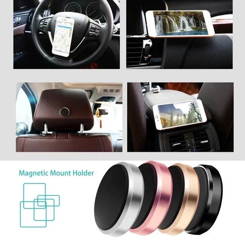 Magnetic Car Phone Holder – Universal Dashboard & Wall Mount Stand for iPhone, Samsung, Xiaomi, Huawei & More - Black