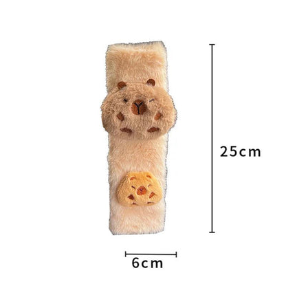 Capybara Plush Car Seat Belt Cover Universal Auto Safety Shoulder Pad
