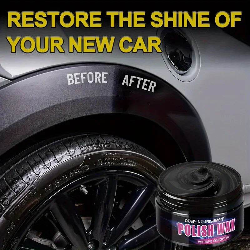 Universal Leather & Plastic Repair Polishing Wax – Interior Reconditioning Cream for Car Leather, Plastic & Rubber Care - 80g