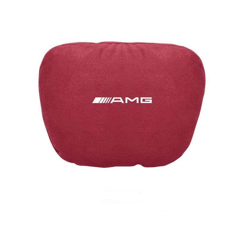 Car Headrest Lumbar Rest Cushion Neck Support Neck Pillow For Mercedes-Benz AMG A C E S V Class Sprinter GLC ML SLK CLS GLA GLK - Cognac