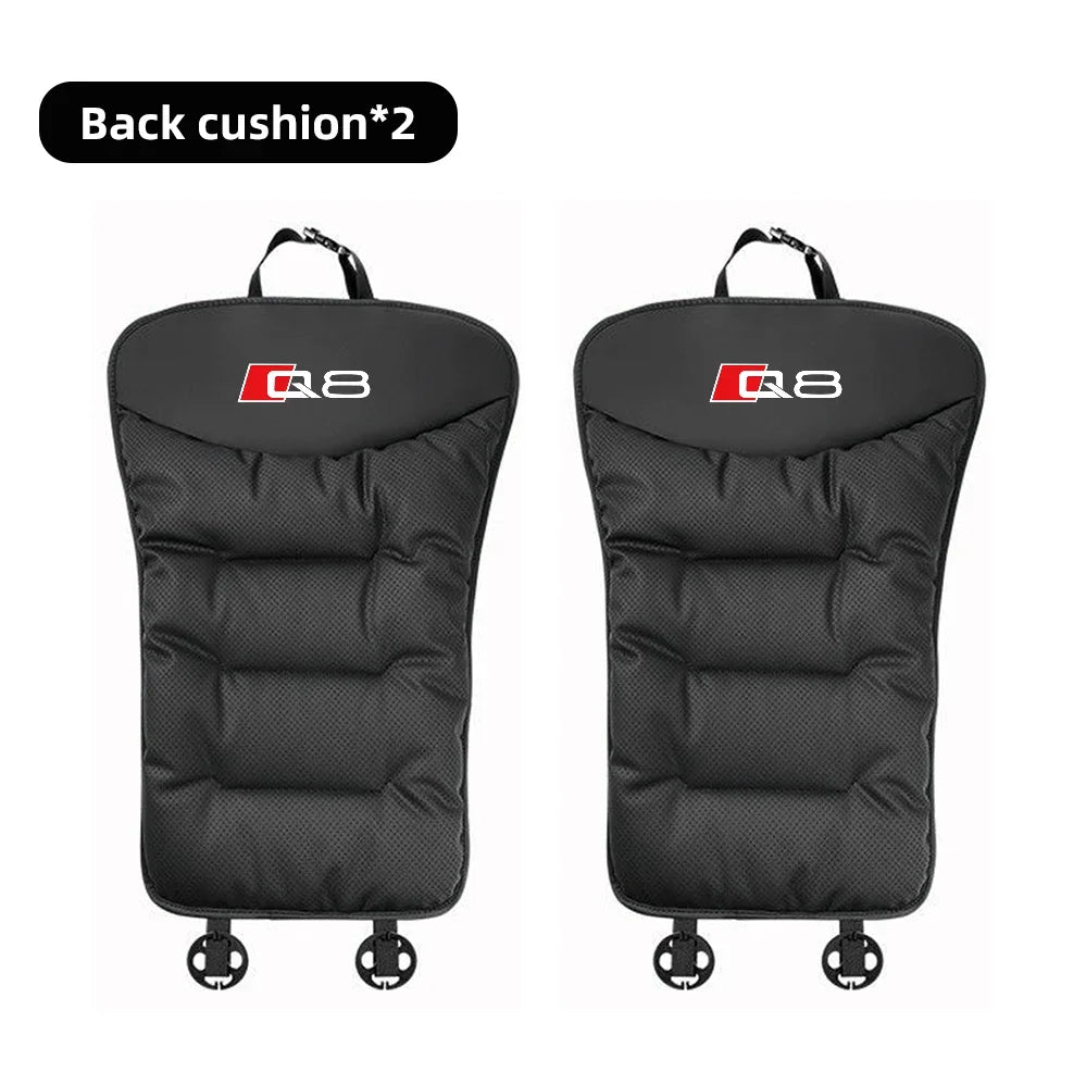 Leather Car Seat Cover Universal Four Seasons Car Front/Rear Seat Cushion for Audi Q3 Q7 Q8 TT Chair Protector Pad Accessories