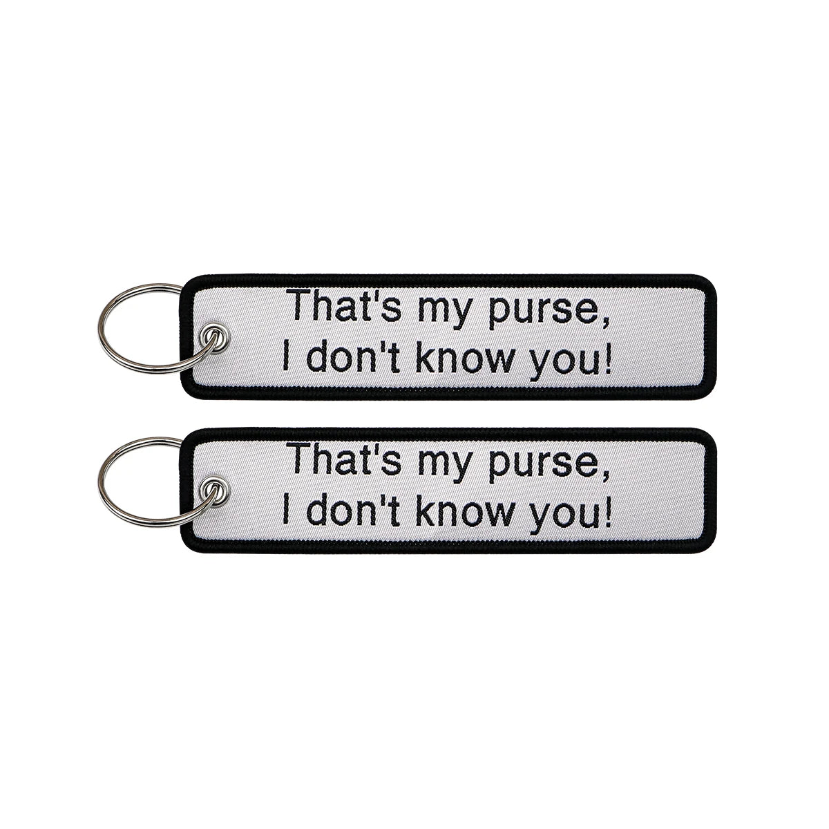 Embroidered Keys Tag Keychain - Personalized Key Identifier Fob