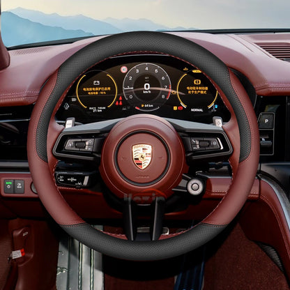 Porsche Leather Steering Wheel Cover 2024-2025 - Buckley Red