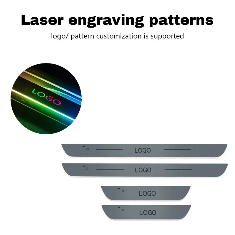 LED Door Sill Light Logo Projector Lamp with USB Power