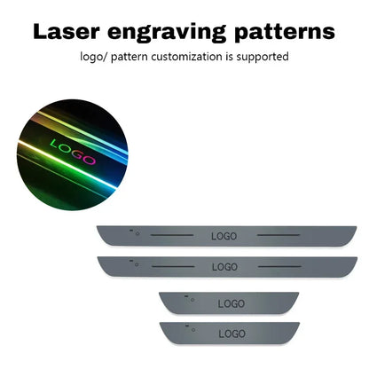 LED Door Sill Light Logo Projector Lamp with USB Power