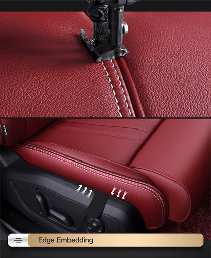 Custom-Fit Leather Car Seat Covers for Audi A3, A4, A6, Q3, Q5, Q7, A7 & TT – Full 5-Seat Set