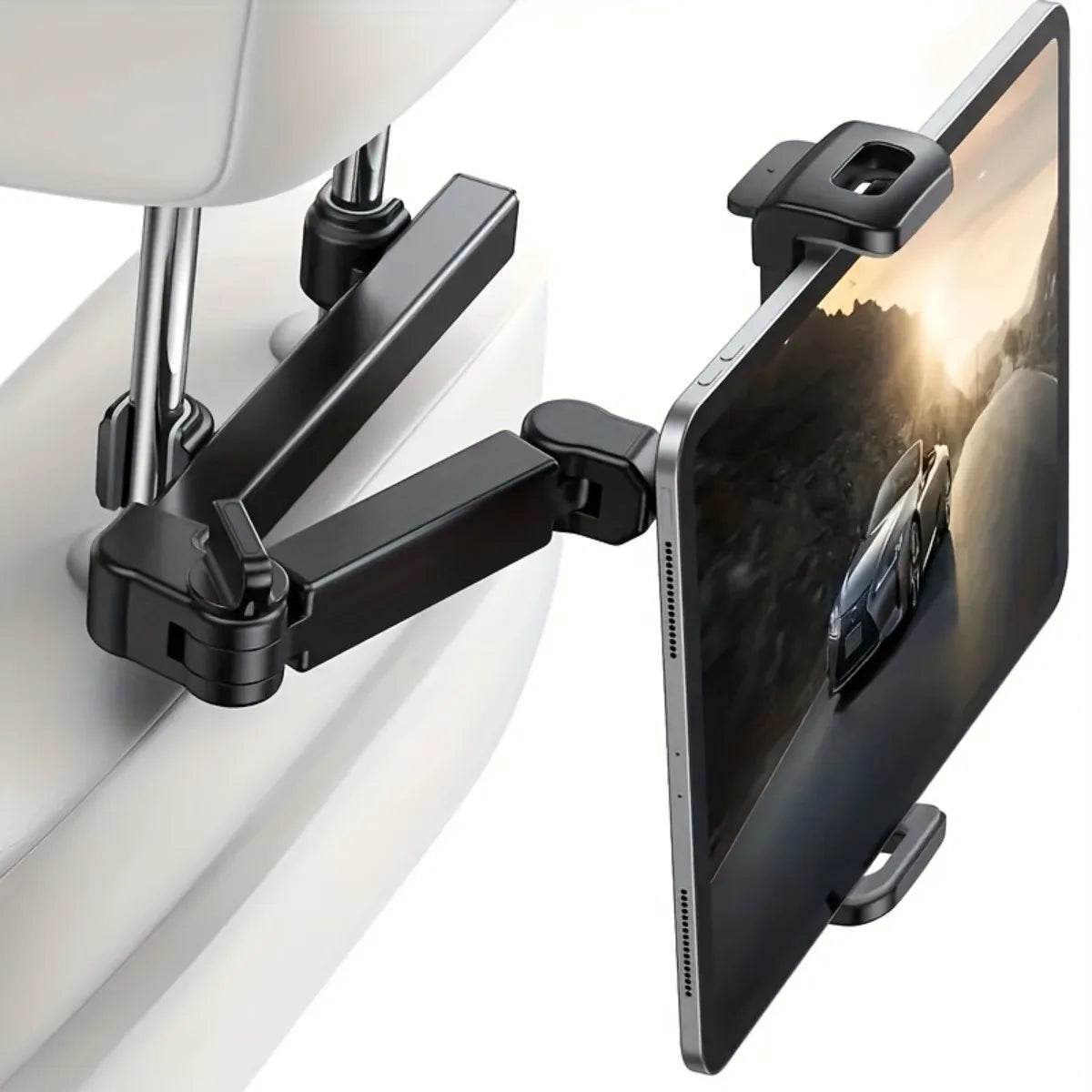 Car Headrest Tablet Holder – Adjustable Mount for iPad, Samsung & All Tablets - 