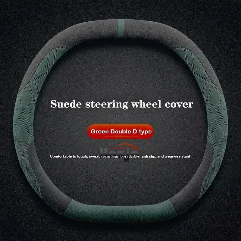 Suede Leather Steering Wheel Cover for Geely Preface Starray Cityray