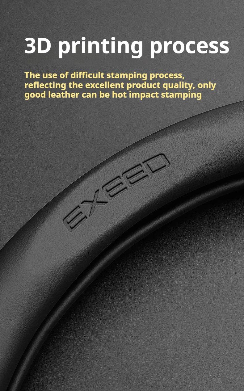Chery Exeed Carbon Fiber Leather Suede Steering Wheel Cover - D Black-Carbon Fiber