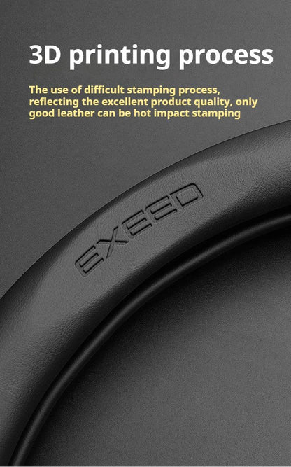 Chery Exeed Carbon Fiber Leather Suede Steering Wheel Cover - D Black-Carbon Fiber