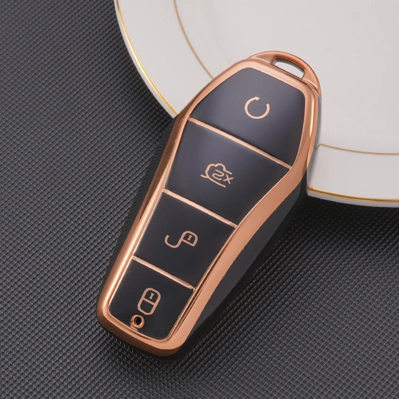 BYD Atto 3 Han EV Dolphin TPU Key Case Cover - 4 Button Protection