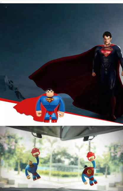 Batman/Superman & Spider-Man Car Rearview Mirror Ornament - superman