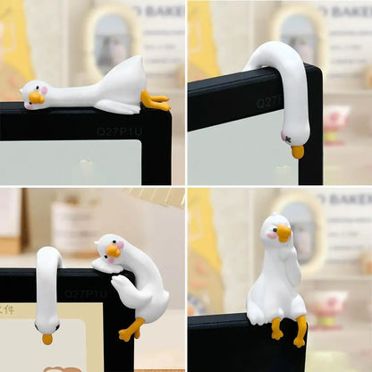 Resin Mini Goose Figurines for Car Dashboard & Desk Decor