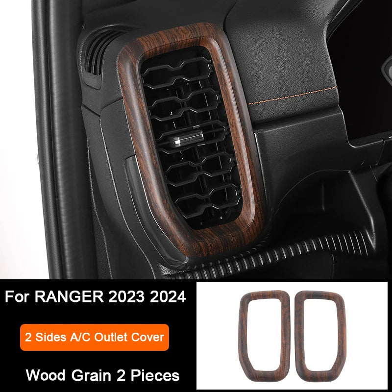 Ford Ranger Wildtrak Wood Grain Trim - 2 Side AC Frame