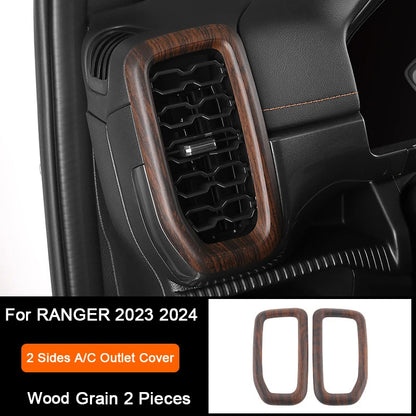 Ford Ranger Wildtrak Wood Grain Trim - 2 Side AC Frame