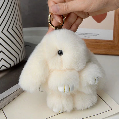 15cm Rabbit Fur Keychain Pendant