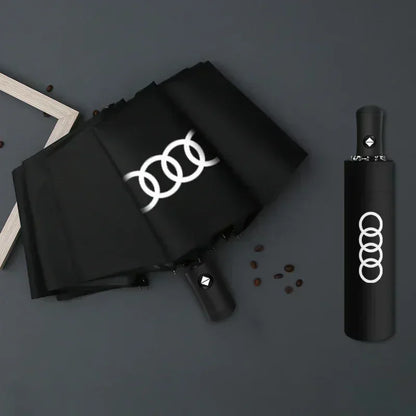 Audi Automatic Folding Car Umbrella | Sun & Rain Protection Cover - 
