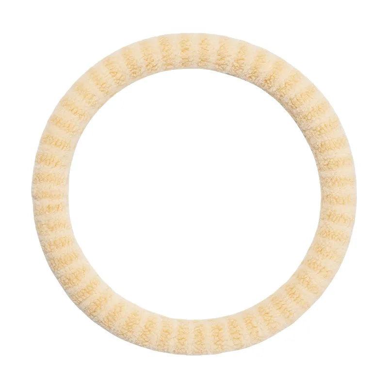 38CM Winter Plush Steering Wheel Cover - Warm Lint Fashion Car