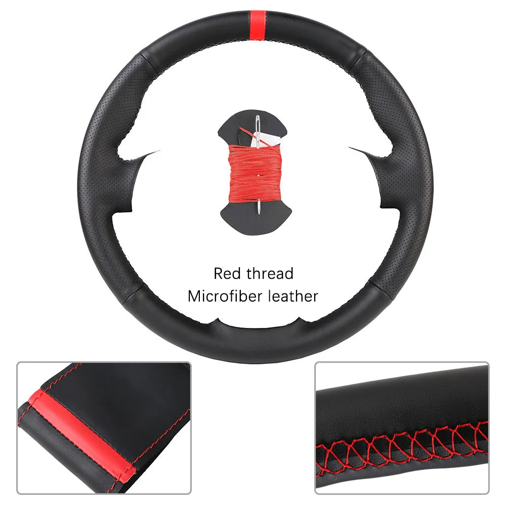 Renault and Dacia Stitch-On Steering Wheel Cover - Red Thread (Type B)