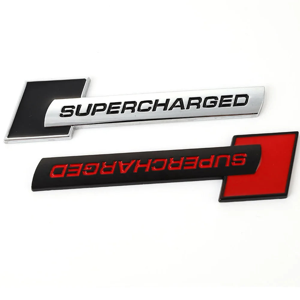 Supercharged 3D Car Badge