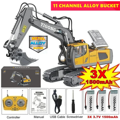 4WD RC Excavator & Dump Truck – Remote Control Construction Vehicles - Dump 1Battery