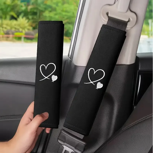Love Car Seat Belt Cover Soft Shoulder Pad Protector for All Models