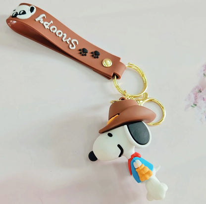 Snoopy & Charlie Keychain – Cute Bag Pendant & Car Key Ring