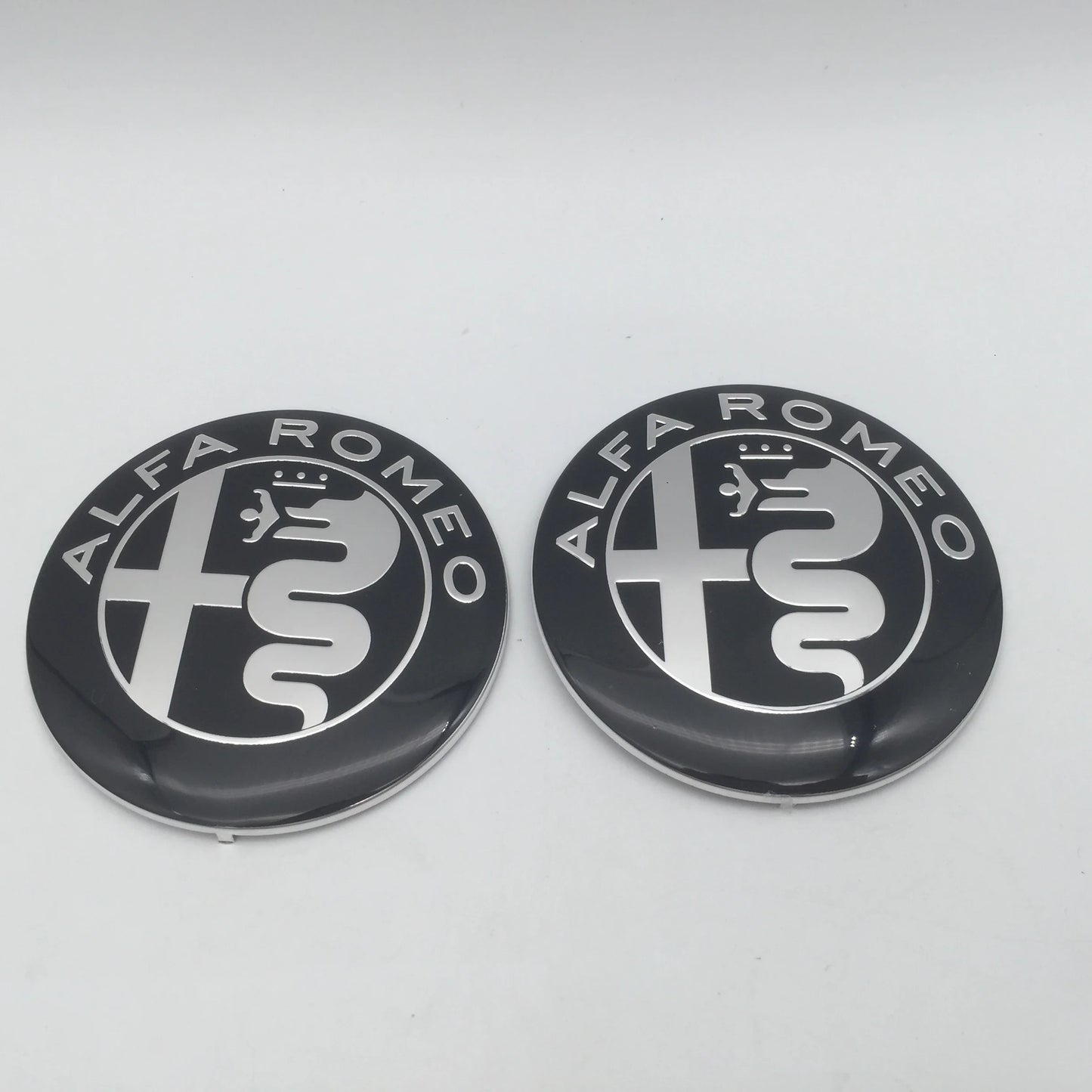Alfa Romeo 147 156 159 74mm Front Hood Emblem Badge 2pcs