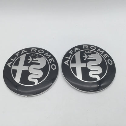 Alfa Romeo 147 156 159 74mm Front Hood Emblem Badge 2pcs