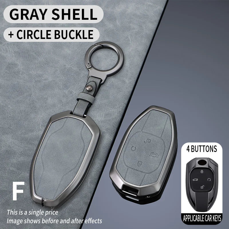 Zinc Alloy Leather Key Case Cover for GAC Trumpchi GS7 GS8 Remote