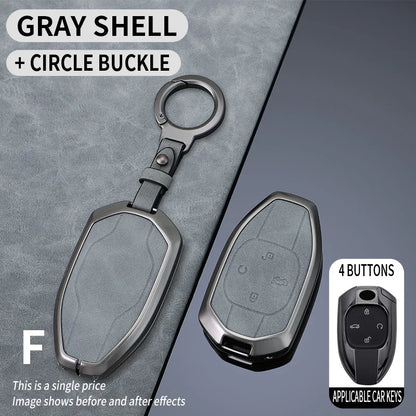 Zinc Alloy Leather Key Case Cover for GAC Trumpchi GS7 GS8 Remote
