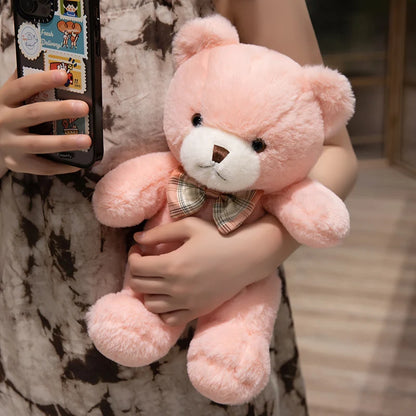 Teddy Bear Plush Toy – Kawaii Bow Tie Hug Doll