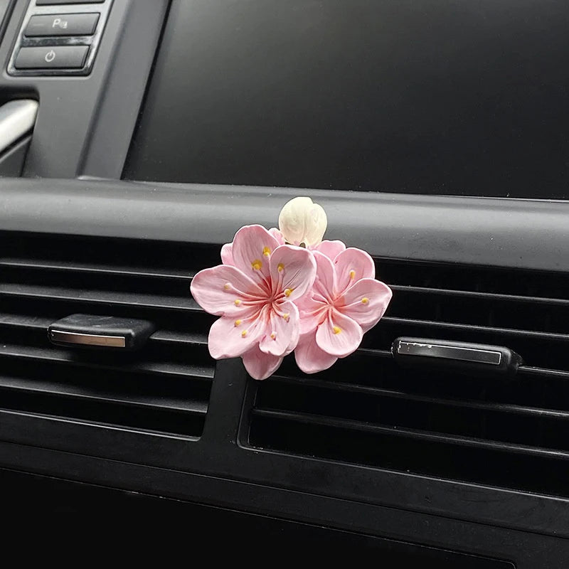 Flower Car Vent Air Freshener Clip – Peach Blossom Aroma Diffuser