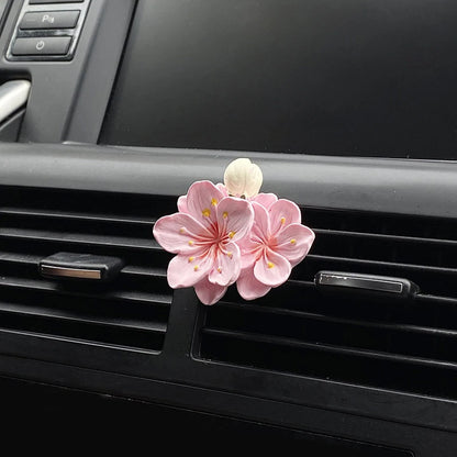 Flower Car Vent Air Freshener Clip – Peach Blossom Aroma Diffuser