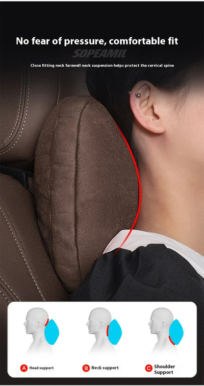 Volvo Car Headrest & Lumbar Support Pillow - Orange Headrest