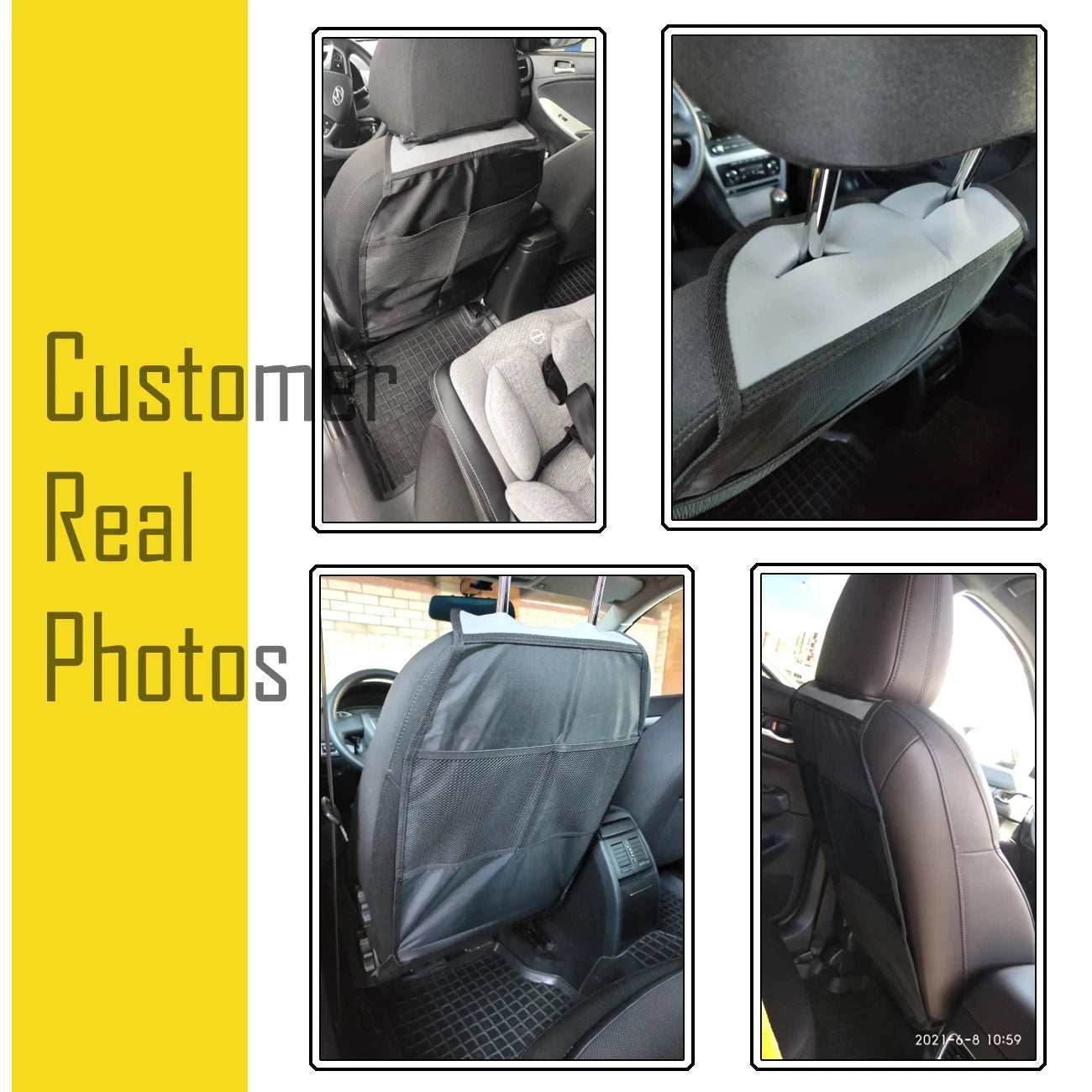 Car Seat Back Protector – Anti-Kick Mat, Waterproof Cover for Kids & Babies - 1 Pc