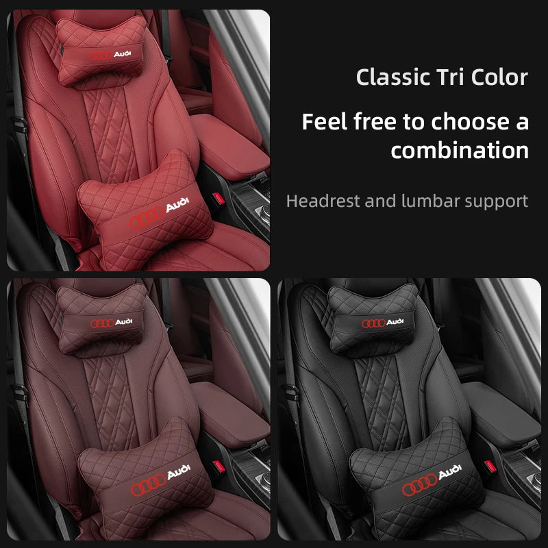 Audi Headrest Pillow - Headrest-Black