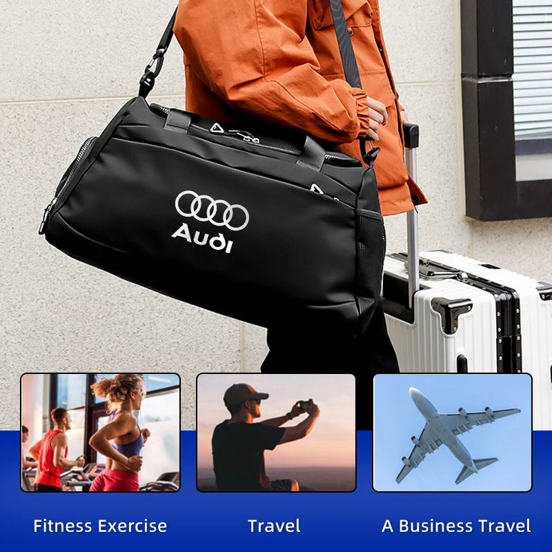 Audi Logo Car Travel Organiser Storage Bag with Tool Compartments