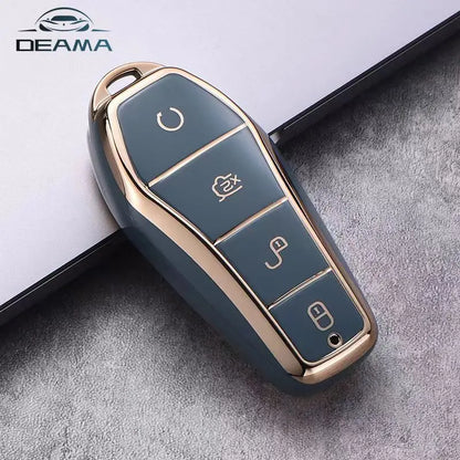 BYD Atto 3 Han EV Dolphin TPU Key Case Cover - 4 Button Protection