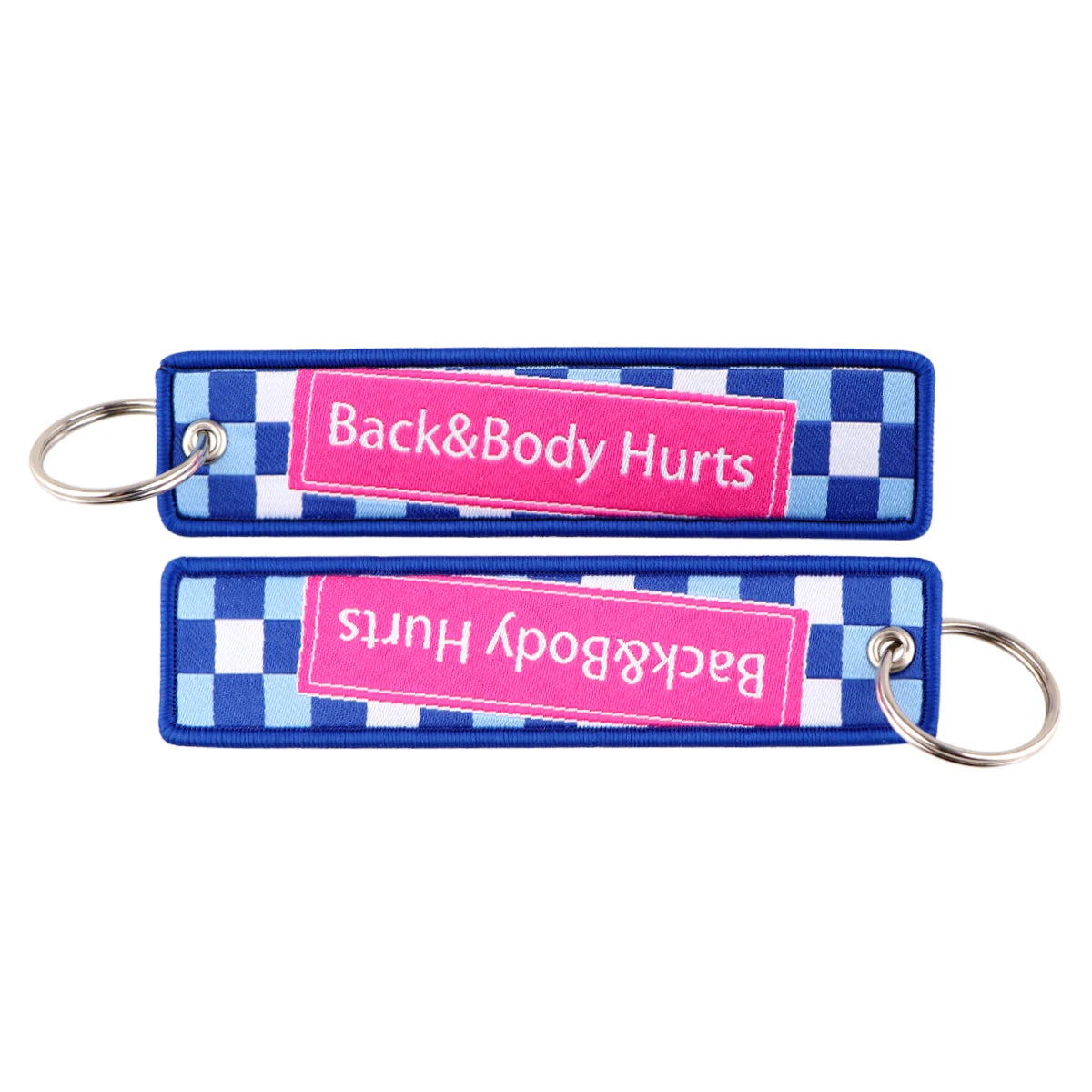 Embroidered Keys Tag Keychain - Personalized Key Identifier Fob